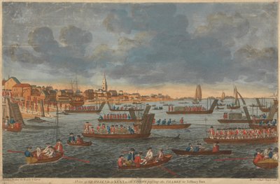 Eine Ansicht von Gravesend in Kent, mit Truppen, die die Themse nach Tilbury Fort überqueren von Unknown artist