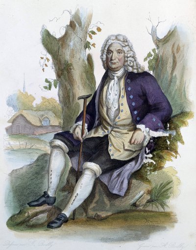 Alain René Lesage (Alain-René Le Sage) (1668-1747) - in Ed. Mennechet, „Le Plutarque français“ von Unknown artist