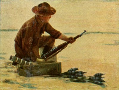Amerikanischer Infanterist mit Gewehrgranaten von Unknown artist