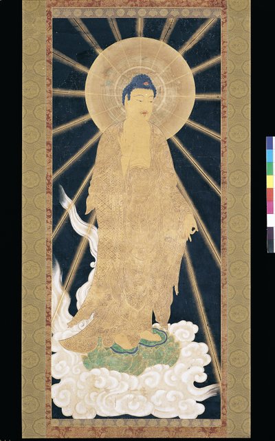 Amitabha (Amida) Triade, die vom Himmel herabsteigt von Unknown artist