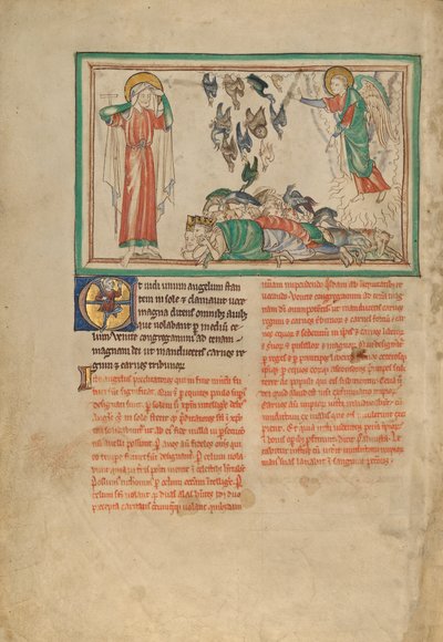 Ein Engel in der Sonne und Vögel zum Festmahl eingeladen von Unknown artist