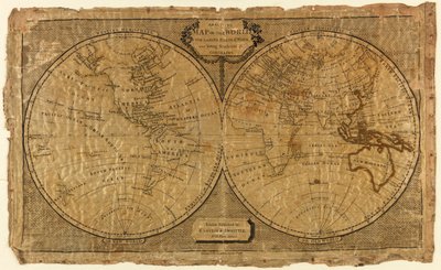 Eine Umrisskarte der Welt für Damenhandarbeiten und junge Geographieschüler von Unknown artist