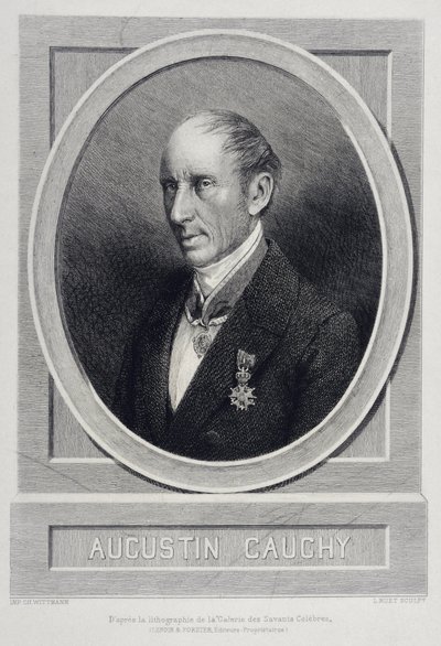 Augustin Louis Cauchy 1789-1857 englischer Mathematiker - Gravur von Unknown artist