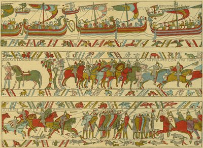 Bayeux-Tapete. Normannischer Angriff von Unknown artist