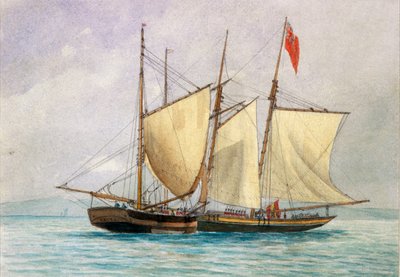 Captain H. Wolman mit HM 80th Foot erobert den berüchtigten Piratenschoner Hanna Mercury Isld am 26. Oktober 1843 von Unknown artist