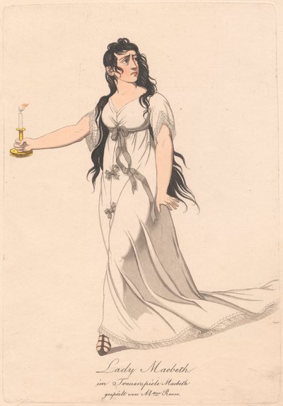 Charaktere aus einer deutschen Produktion von Macbeth (eine von sechs Radierungen) von Unknown artist