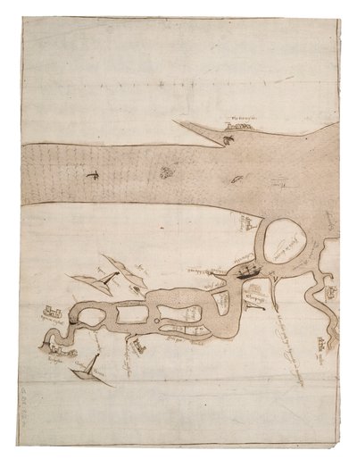 Karte des Flusses Medway und eines Teils der Themse: Nr. 24 Sheerness, ca. 1590 von Unknown artist
