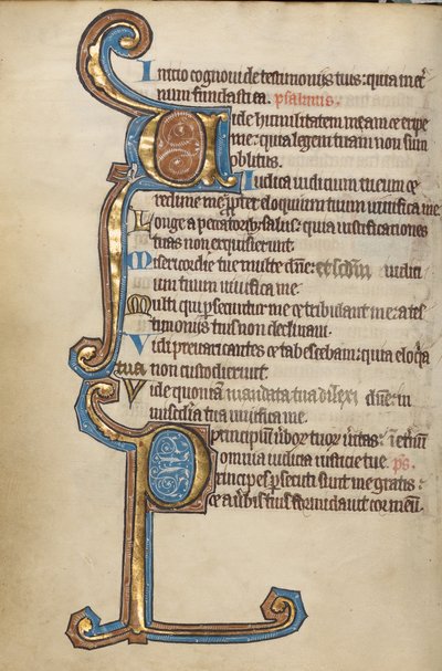 Geschmückte Initiale V; Geschmückte Initiale P von Unknown artist