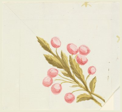 Entwurf für Eckmotiv für gewebten oder gestickten Rand von Unknown artist