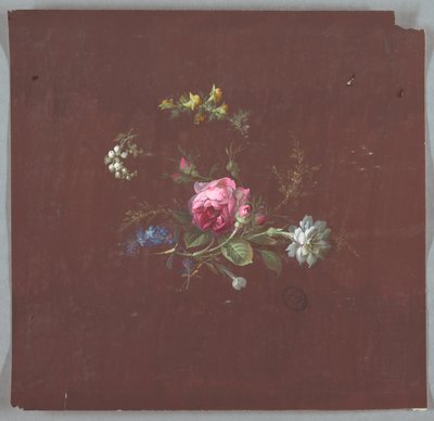 Entwurf für Tapeten und Textilien: Blumen von Unknown artist