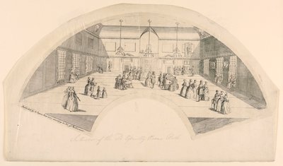 Entwurf für einen Fächer, Interieur von Unknown artist