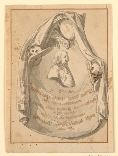 Entwurf eines Grabmonuments für einen Prälaten von Unknown artist