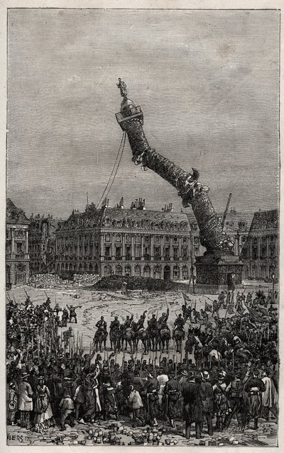Zerstörung der Vendôme-Säule während der Kommune von Unknown artist