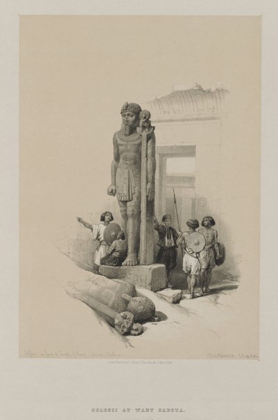 Ägypten und Nubien, Band II: Koloss vor dem Tempel in Wady Saboua, Nubien von Unknown artist