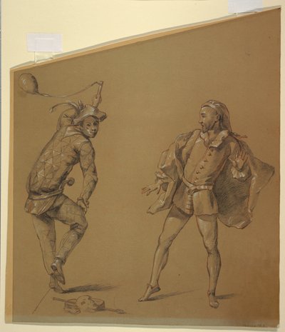 Figurenstudien für ein Clavichord-Design von Unknown artist
