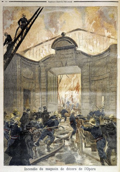 Feuerwehrleute: Feuer an der Oper - in "The Petity Journal" von Unknown artist