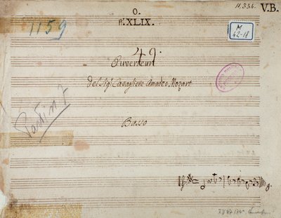 Erste Seite von Mithridate, König von Pontus, Oper von Mozart (1770) von Unknown artist