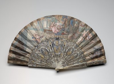 Faltfächer mit "Rinaldo und Armida," nach François Boucher, ca. 1734-50 von Unknown artist
