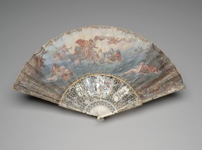 Faltfächer mit "Der Sonnenuntergang," nach François Boucher, nach 1753 von Unknown artist