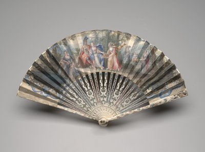 Faltfächer mit einem klassischen Motiv, möglicherweise eine Allegorie der Ehe, ca. 1750er-60er von Unknown artist