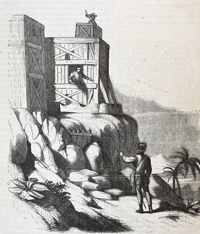 Francisco Roldan spricht mit Adelantado Bartholomew Columbus auf der Insel Hispaniola, in Fort Concepcion im Jahr 1497 von Unknown artist