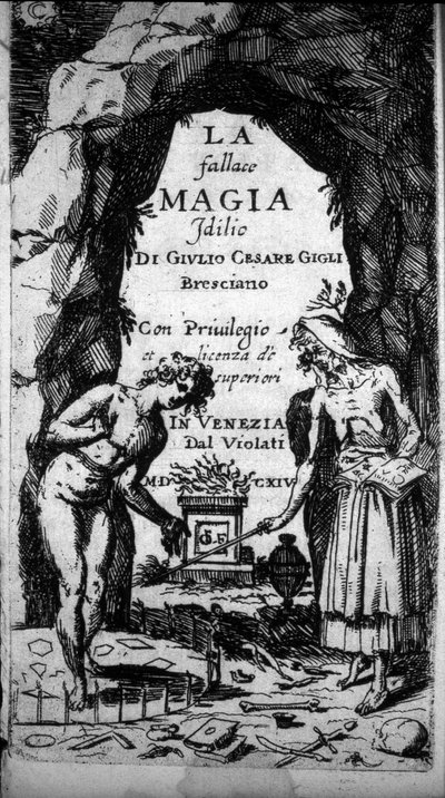 Frontispiz eines Buches, das Hexen bei magischen Riten darstellt von Unknown artist