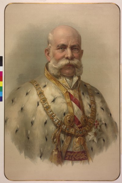 Halbfigur Kaiser Franz Joseph I im Fleece-Mantel von Unknown artist
