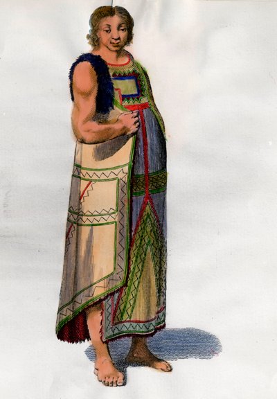 Indische Tracht aus Montevideo in Uruguay. Lithographie aus dem späten 18. Jahrhundert. Paris, Kunstgewerbemuseum von Unknown artist