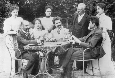 Johann Strauss im Kreise von Gefährten in Ischl von Unknown artist
