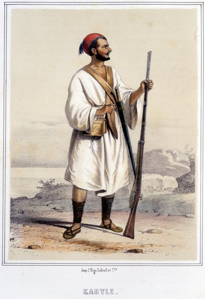 Kabyle in Algier in der zweiten Hälfte des 19. Jahrhunderts. von Unknown artist