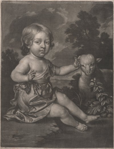 Dame (Kind mit Lamm) von Unknown artist