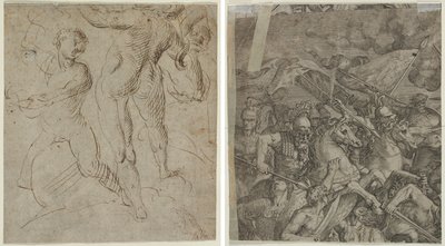 Laokoon (recto); Schlacht an der Milvischen Brücke (Fragment) (verso) von Unknown artist