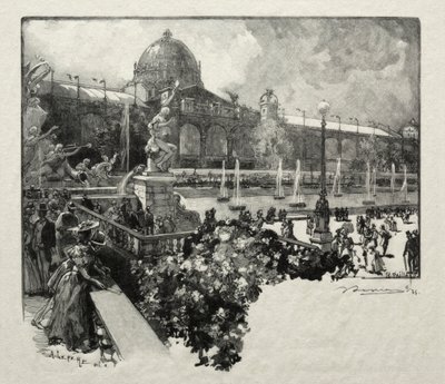 Der Palast der freien Künste, Außenansicht von Unknown artist