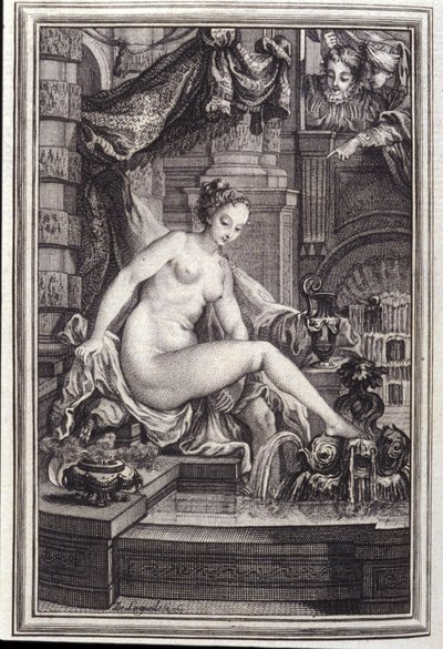 Der König Kandaules und der Meister im Recht - in „Tales et nouvelles en vers“ von Jean La Fontaine. 1762. von Unknown artist