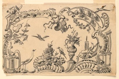 Blatt mit Motiven für Schnupftabakdosen von Unknown artist