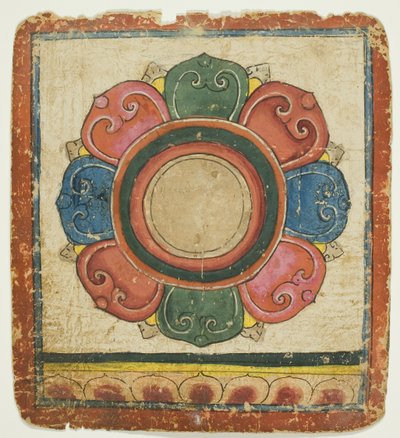 Lotus aus einem Satz von Initiationskarten (Tsakali) von Unknown artist
