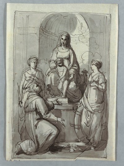 Madonna mit Heiligen von Unknown artist