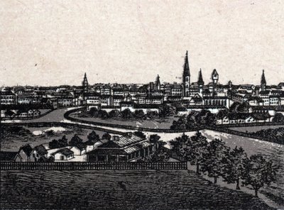 Melbourne, Australien; Gesamtansicht. Aus „Die Welt illustriert 168 Ansichten“ (spätes 19. Jahrhundert) von Unknown artist
