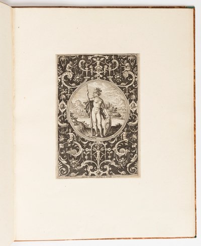 Minerva, Platte aus einer Suite von 6 ornamentalen Designs mit dem Urteil des Paris von Unknown artist