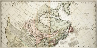 Nordamerika, ca. 1765 (farbige Gravur) von Unknown artist