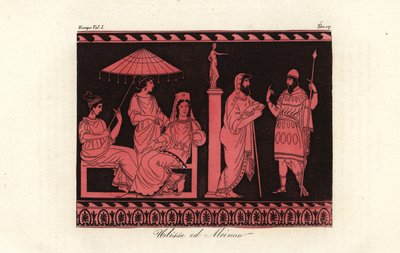 Odysseus wird von Alkinoos, Herrscher der Phaiaken auf der Insel Scheria, bewirtet von Unknown artist