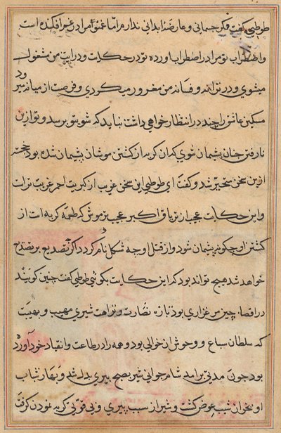Seite aus Geschichten eines Papageis (Tuti-nama): Textseite von Unknown artist