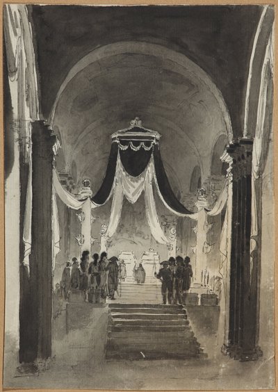 Dekoration der Peter-und-Paul-Kathedrale zur Beerdigungszeremonie für Peter III. und Katharina II. von Unknown artist