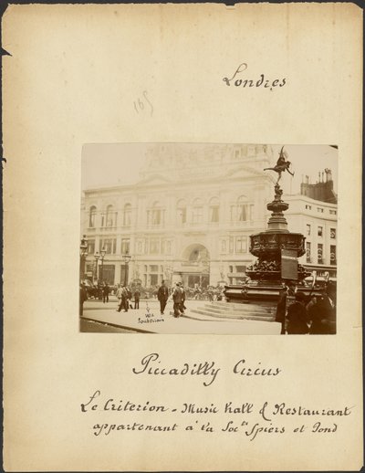 [Piccadilly Circus und Criterion Theatre] von Unknown artist