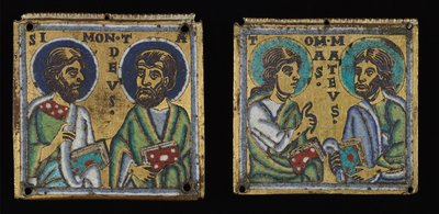 Paar von Plaketten: Simon und Thaddäus und Thomas und Matthäus von Unknown artist
