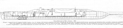 Tafel, die das französische U-Boot Bourgeois und Braun darstellt von Unknown artist