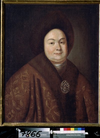 Porträt der Zarin Eudoxia Feodorovna Lopukhina, Ehefrau von Peter I. von Russland von Unknown artist