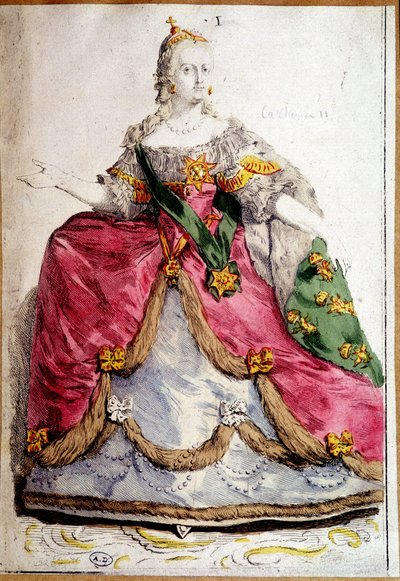Ganzkörperporträt von Katharina II. von Russland von Unknown artist