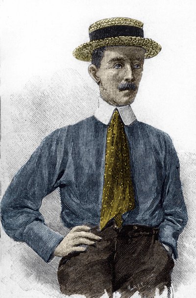 Porträt von Alberto Santos-Dumont (1873-1932), brasilianischer Luftfahrtpionier. von Unknown artist