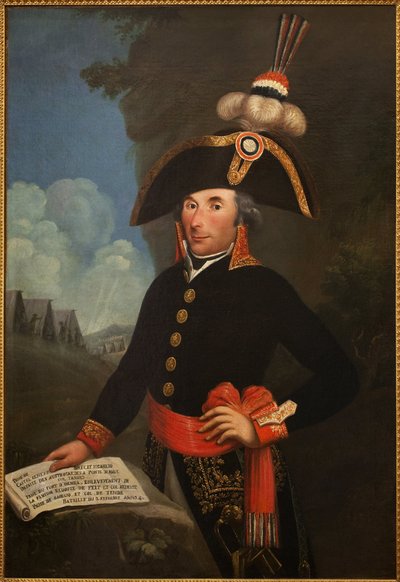 Porträt von Andre Massena (1758-1817, Herzog von Rivoli und Prinz von Essling, Marschall des Empire), in Uniform eines Divisionsgenerals. Anonymes Gemälde, 1796, Porträt von Unknown artist